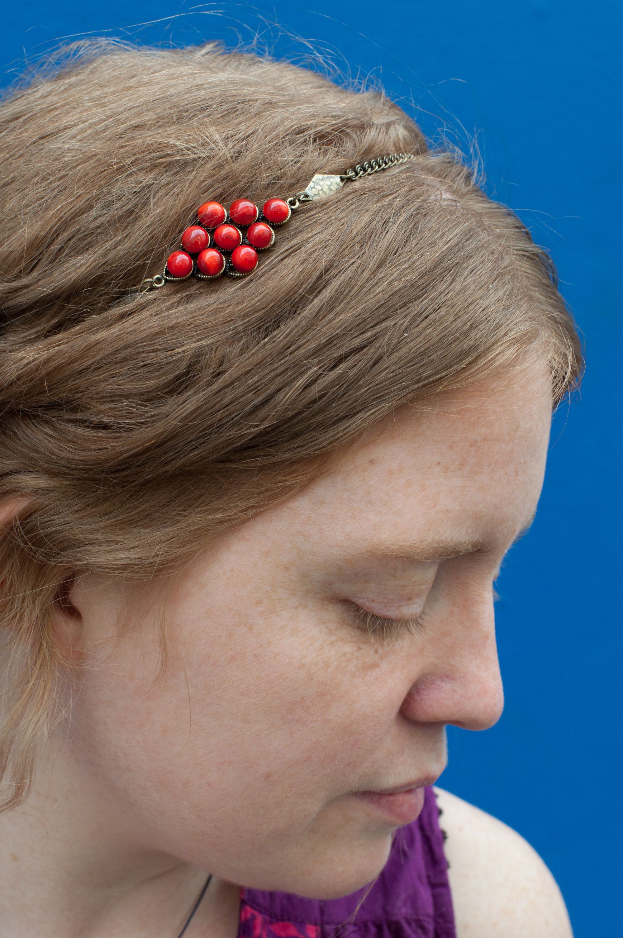 Headband bijoux de tête en verre filé au chalumeau paris