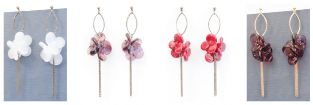 Collection Florescence: de grandes boucles d'oreilles délicates et élégantes en verre de Murano