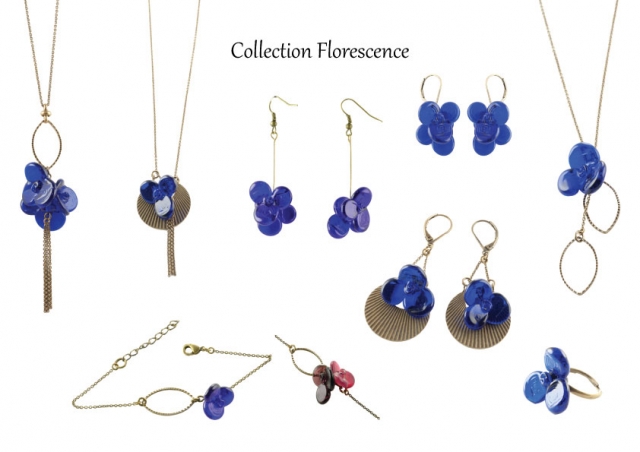 Collection Florescence, bijoux en verre artisanales Paris 14ieme
