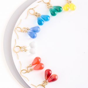 Bijoux en verre et acier inoxydable, créations artisanales fait main en France à Paris, bijoux Diatomée