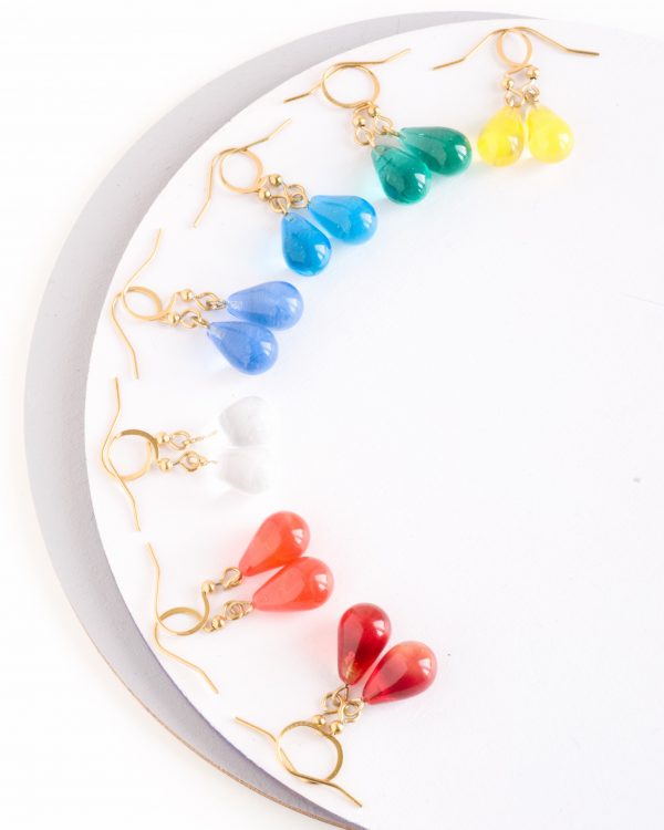 Bijoux en verre et acier inoxydable, créations artisanales fait main en France à Paris, bijoux Diatomée