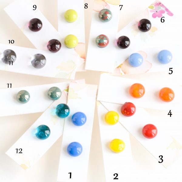 Boucles d'oreilles puces en verre de Murano , bijoux artisanales fait mains à Paris