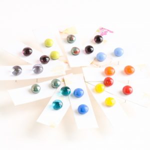 Boucles d'oreilles puces en verre de Murano , bijoux artisanales fait mains à Paris